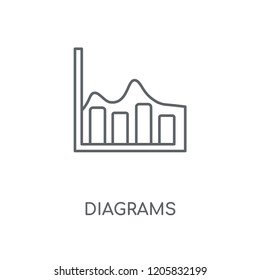Diagrams linear icon. Diagrams concept stroke symbol design. Thin graphic elements vector illustration, outline pattern on a white background, eps 10.