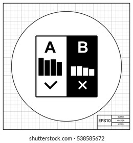 Diagrams as Split Test Concept Icon