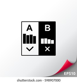 Diagrams as Split Test Concept Icon