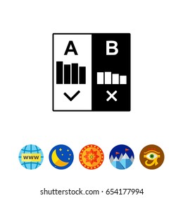 Diagrams as Split Test Concept Icon