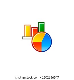 diagrams vector icon. flat design