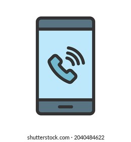 Imagen vectorial de icono de llamada de marcado. También se puede usar para Fitness físico. Adecuado para aplicaciones móviles, aplicaciones web y medios impresos.