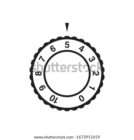 dial choosing mode wheel. Stock Vector illustration isolated on white background.