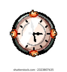 reloj de marcación vintage pixel art retro vector. vintage de reloj de marcado de bits. ilustración vintage antigua