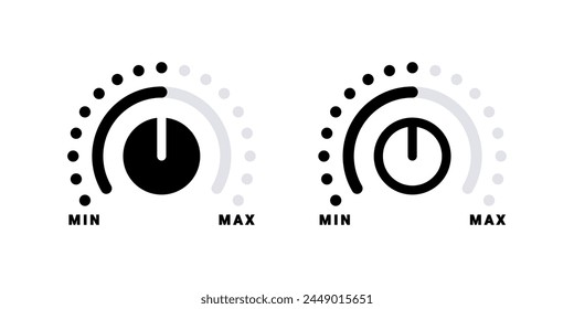 Dial or control knob. Vector icons