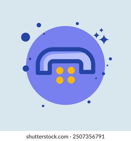 Dial flat illustration. Call signs vector illustration.
