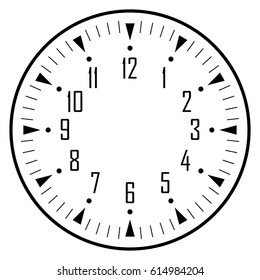 Dial for house, alarm, table, kitchen, wall or grandfather clocks, watch or clock model for kids, for pocket watch, timer or stopwatch, for mark opening, visiting, office, business or working hours.