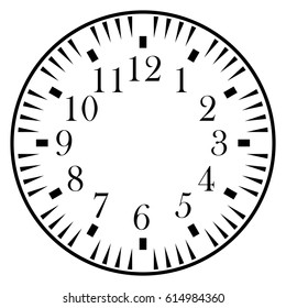 Dial for house, alarm, table, kitchen, wall or grandfather clocks, watch or clock model for kids, for pocket watch, timer or stopwatch, for mark opening, visiting, office, business or working hours.