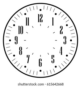 Dial for house, alarm, table, kitchen, wall or grandfather clocks, watch or clock model for kids, for pocket watch, timer or stopwatch, for mark opening, visiting, office, business or working hours.