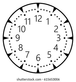 Dial for house, alarm, table, kitchen, wall or grandfather clocks, watch or clock model for kids, for pocket watch, timer or stopwatch, for mark opening, visiting, office, business or working hours.