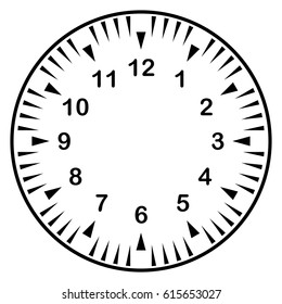 Dial for house, alarm, table, kitchen, wall or grandfather clocks, watch or clock model for kids, for pocket watch, timer or stopwatch, for mark opening, visiting, office, business or working hours.