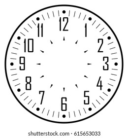 Dial for house, alarm, table, kitchen, wall or grandfather clocks, watch or clock model for kids, for pocket watch, timer or stopwatch, for mark opening, visiting, office, business or working hours.