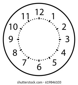 Dial for house, alarm, table, kitchen, wall or grandfather clocks, watch or clock model for kids, for pocket watch, timer or stopwatch, for mark opening, visiting, office, business or working hours.
