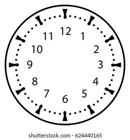 Dial for house, alarm, table, kitchen, wall or grandfather clocks, watch or clock model for kids, for pocket watch, timer or stopwatch, for mark opening, visiting, office, business or working hours.