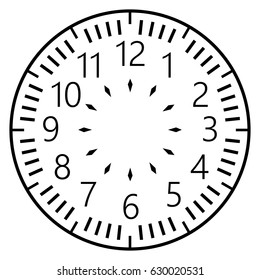 Dial for house, alarm, table, kitchen, wall or grandfather clocks, watch or clock model for kids, for pocket watch, timer or stopwatch, for mark opening, visiting, office, business or working hours.