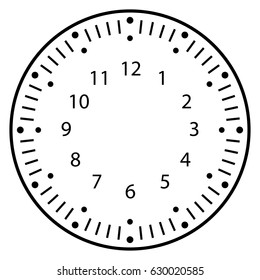 Dial for house, alarm, table, kitchen, wall or grandfather clocks, watch or clock model for kids, for pocket watch, timer or stopwatch, for mark opening, visiting, office, business or working hours.