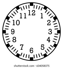 Dial for house, alarm, table, kitchen, wall or grandfather clocks, watch or clock model for kids, for pocket watch, timer or stopwatch, for mark opening, visiting, office, business or working hours.