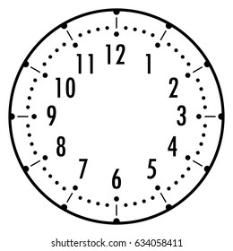 Dial for house, alarm, table, kitchen, wall or grandfather clocks, watch or clock model for kids, for pocket watch, timer or stopwatch, for mark opening, visiting, office, business or working hours.