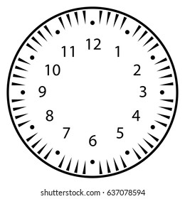 Dial for house, alarm, table, kitchen, wall or grandfather clocks, watch or clock model for kids, for pocket watch, timer or stopwatch, for mark opening, visiting, office, business or working hours.