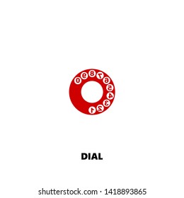 dial icon. dial vector design. sign design. red color