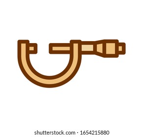 Dial Indicator icon filled outline brown