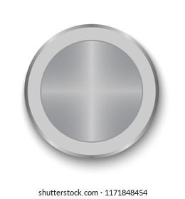 Dial Knob. Realistic Metal Button
