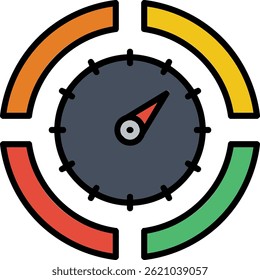 Dial Line Filled Vector Icon Design