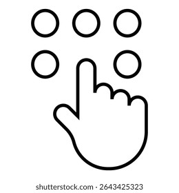 dial line icon design. dial thin black outline symbol vector illustration. editable stroke icon on transparent background.