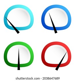 Ilustración vectorial de marcado, medidor. Medición, nivel, concepto de rendimiento