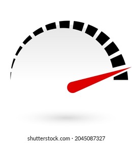 Dial, meter gauge vector illustration. Measurement, level, performance concept