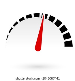 Dial, meter gauge vector illustration. Measurement, level, performance concept