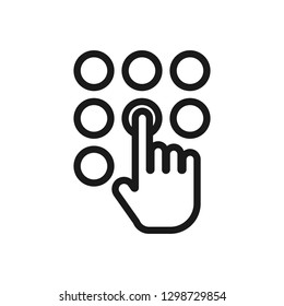 dial the number. minimal thin line web icon. simple vector illustration outline. concept for infographic, website or app