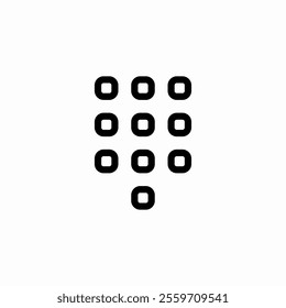 dial pad icon sign vector