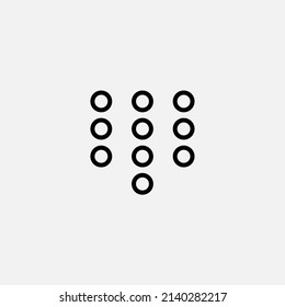 Dial pad icon sign vector,Symbol, logo illustration for web and mobile