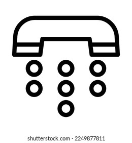 dial pad line icon illustration vector graphic