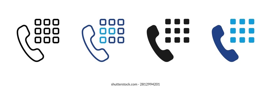 Dial Pad Web icon with multiple style collection