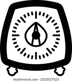 Dial Spring Balance Kitchen Scale Konzept, Mechanische Uhren Küchenzeitgeber Vektorsymbol, Symbol für Bäckerei und Backwaren, Zeichen für Kulinarisches und Küchenunterricht, Artikel-Entwicklungsstand