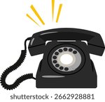 Dial telephone with ringing bell