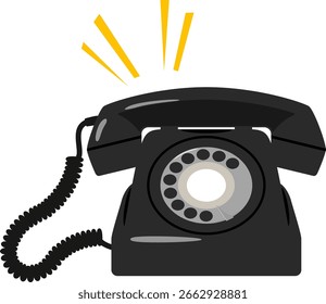 Dial telephone with ringing bell