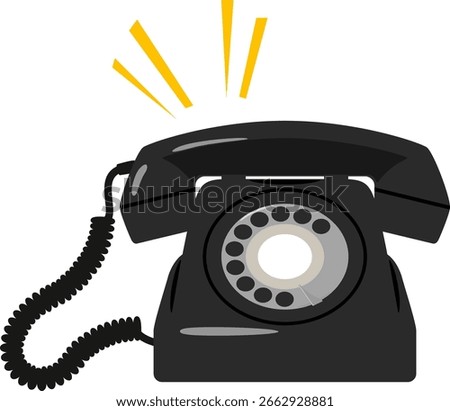 Dial telephone with ringing bell