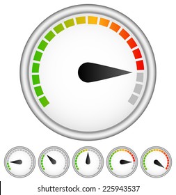 Dial Template Segmented Color Coded Level Stock Vector (Royalty Free ...