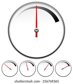 Dial Templates For Gauge Concept Set At 5 Stages