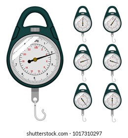 Dial weight scale on transparent background
