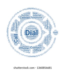 dial word cloud. tag cloud about dial.