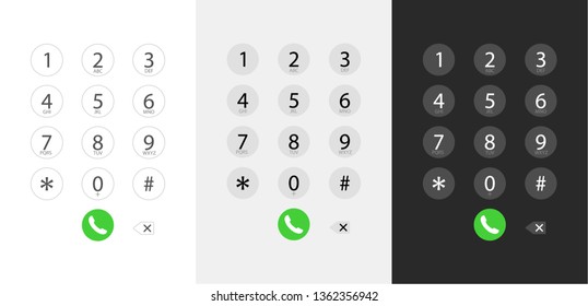 Dialing a number. Keyboard dialing. Interface.