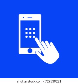 dialing phone number icon vector