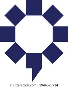 Dialog balloon format quotes, logo.