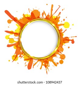 Dialogballons mit orangefarbenen Blobs, Vektorgrafik