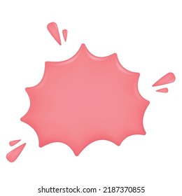 Dialog box 3D vector. Emotional conversation cloud. Chat bubble isolated illustration