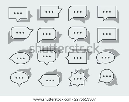 Dialog box black color. Vector illustration.
